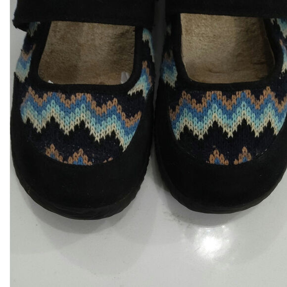 $Orthaheel tribal embroider Mary Jane shoes 7 womens leather ethnic comfort blue - Picture 3 of 7